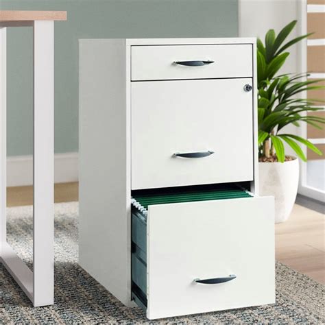 pemberly row 3 drawer steel file cabinet in white|Pemberly Row 3 Drawers Vertical White Metal Filing Cabinet Pre .